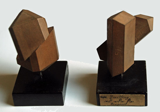 Wooden crystal models from Germany or Austria (end of 19th century)