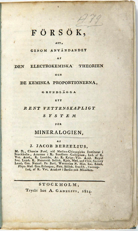 Berzelius, Jöns Jakob (1814)