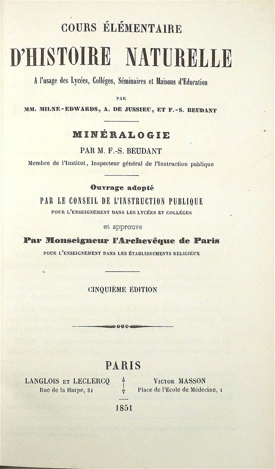Beudant, François Sulpice (1851)