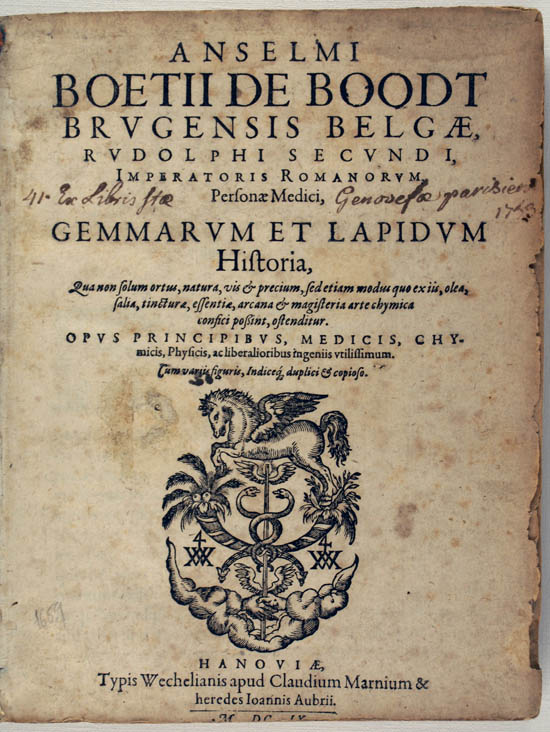 Boodt (also: Boot), Anselmus Boëtius de (1609)