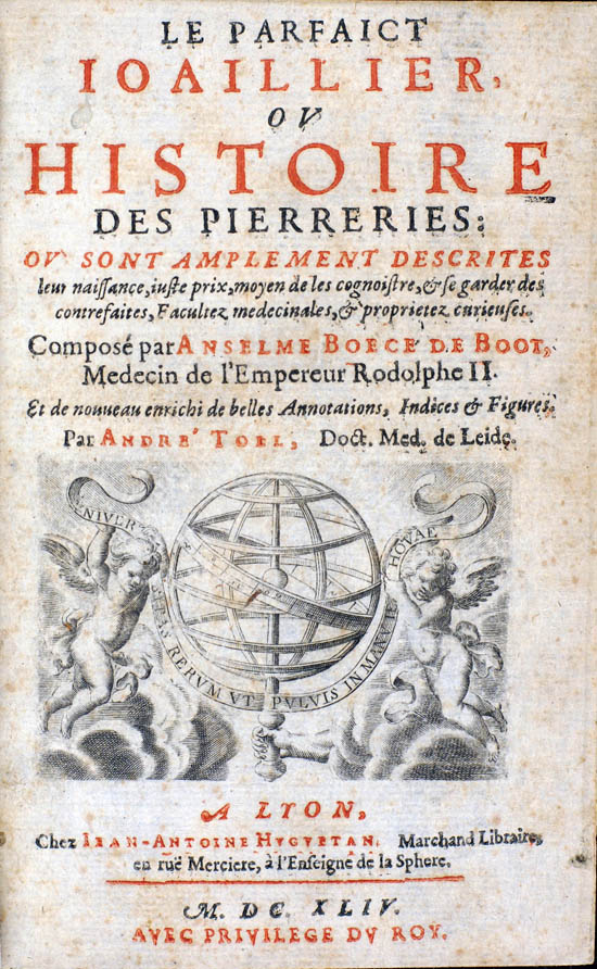 Boodt (also: Boot), Anselmus Boëtius de (1644)