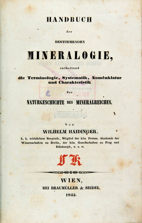 Haidinger, Wilhelm Karl Ritter von (1845-1846)