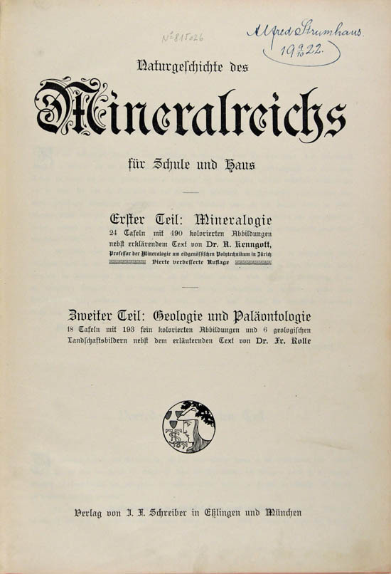 Kenngott, Gustav Adolf (ca 1890) Issue D