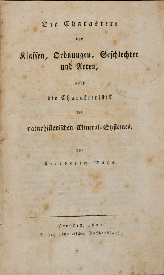 Mohs, Carl Friederich Christian (1820)