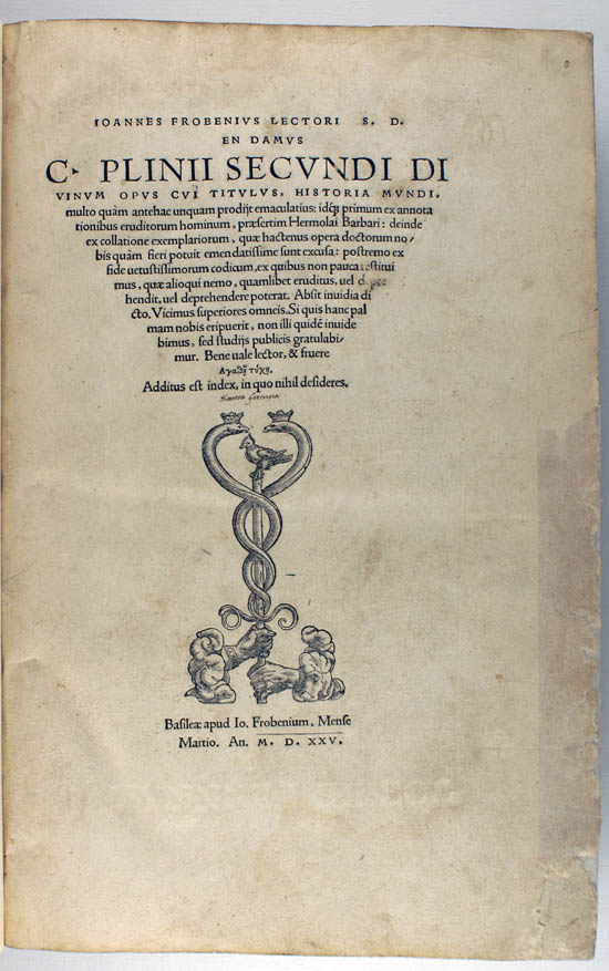 Plinius Secundus, 1525