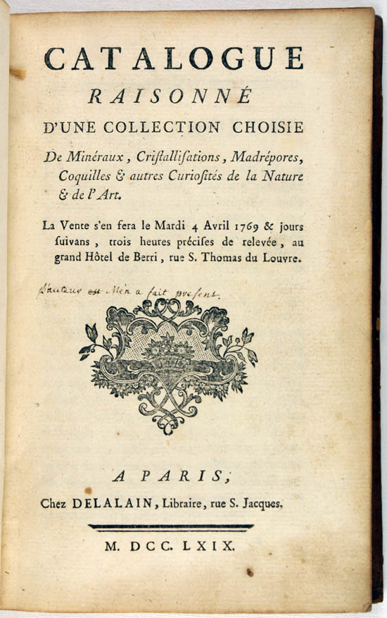 Romé de L'Isle (or Delisle), Jean-Baptiste Louis (1769 and 1772)
