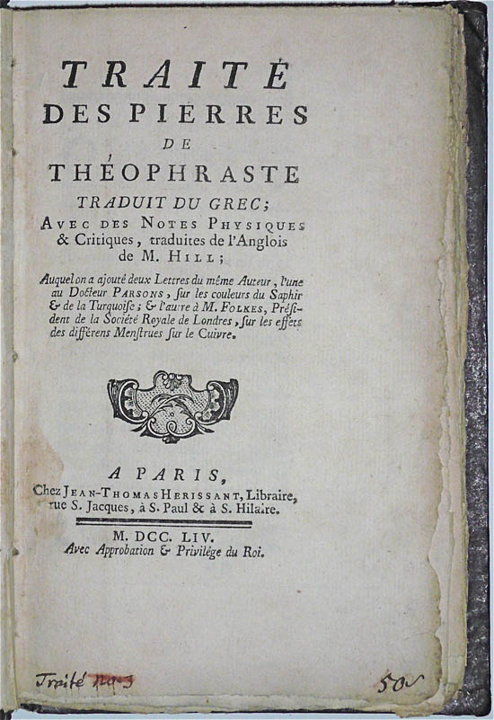 Theophrastus (Theophraste), (1754)