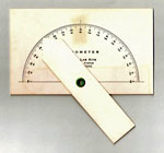 Educational contact goniometer with fixed limbs