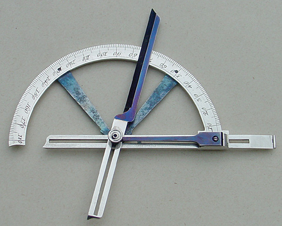 Contact goniometer with fixed limbs, Vinçard, Paris