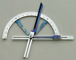 Contact goniometer with fixed arms