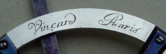 Contact goniometer with fixed arms, Vinçard, Paris