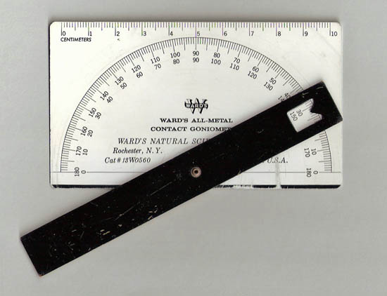 Educational contact goniometer with fixed arms