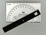 Educational contact goniometer with fixed limbs