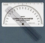 Educational contact goniometer with fixed limbs