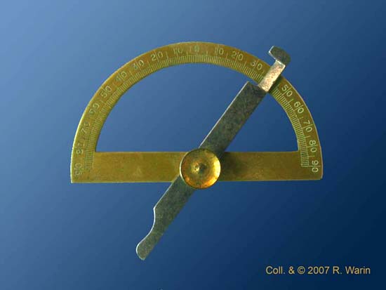 Contact goniometer with fixed arms, unsigned