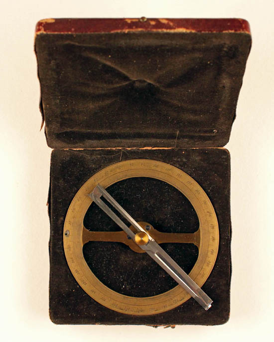 Full-circle contact goniometer with detachable arms