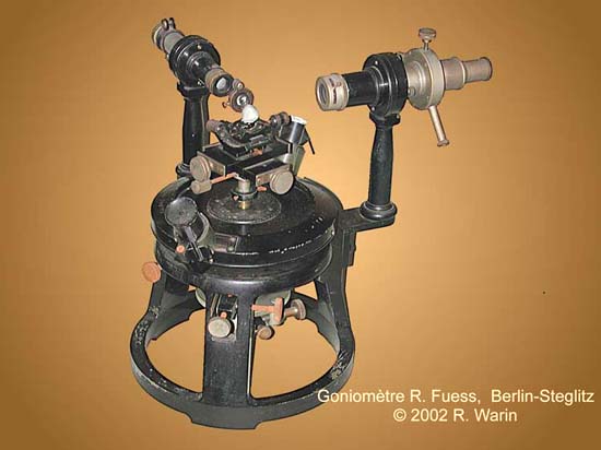 Fuess reflecting goniometer, R. Fuess, Berlin-Steglitz