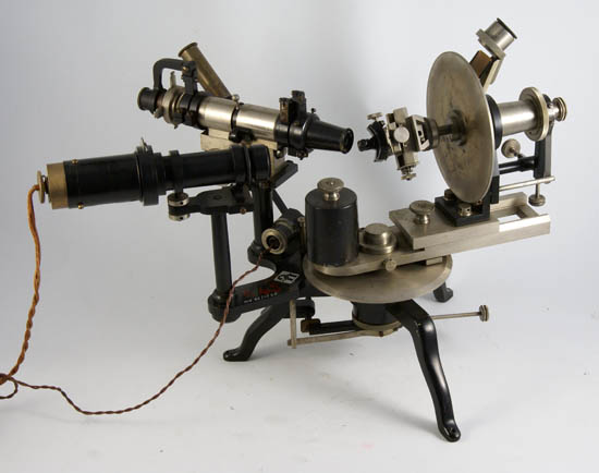 Goldschmidt two circle reflecting goniometer, Stoe & Cie, Fritz Rheinheimer, Heidelberg