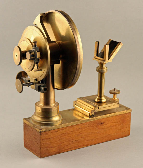 Wollaston goniometer with mirror attachment, Brunner Frères, Paris