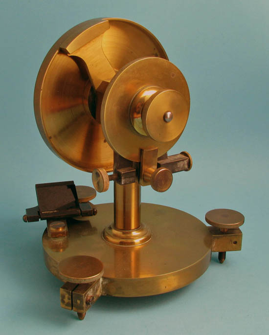 Wollaston type goniometer with mirror attachment, unsigned