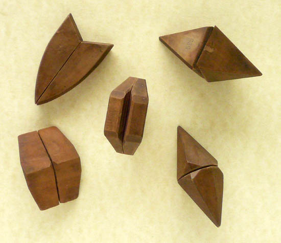 wooden crystal models of twin crystals, Krantz
