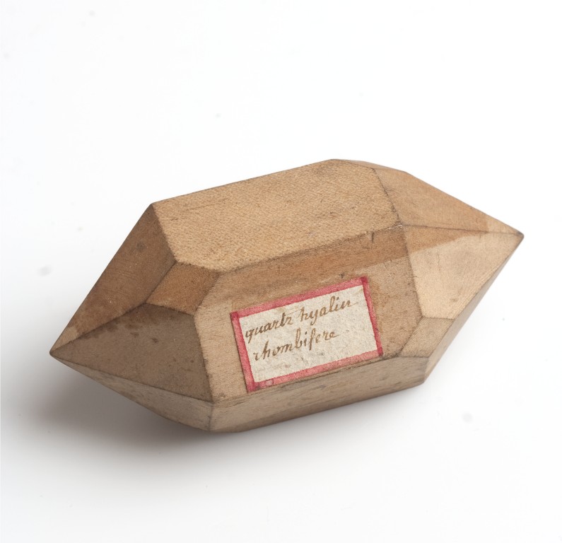 wooden crystal model of quartz, Haüy