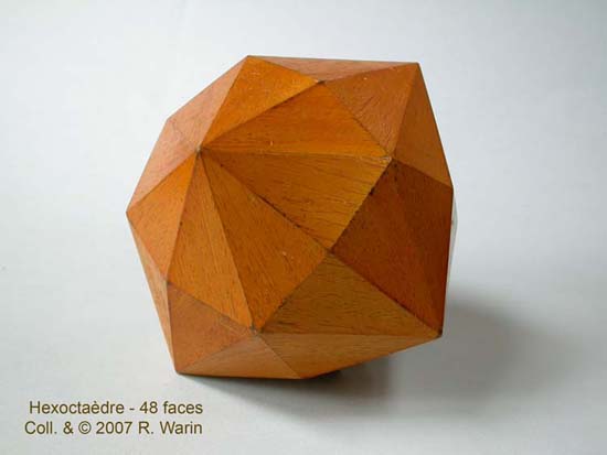 wooden model of an hexoctahedron