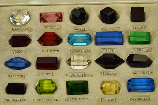 colored glass crystal models