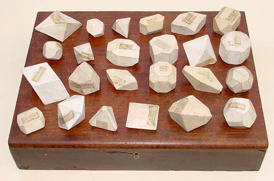 plaster crystal models, unsigned [John Joseph Griffin], England, ca. 1841